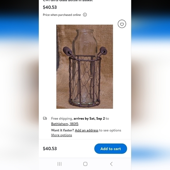 Cwi Gifts Glass Bottle in Basket with Dried Fruit / Popurri Cinnamon Scent - Picture 5 of 5